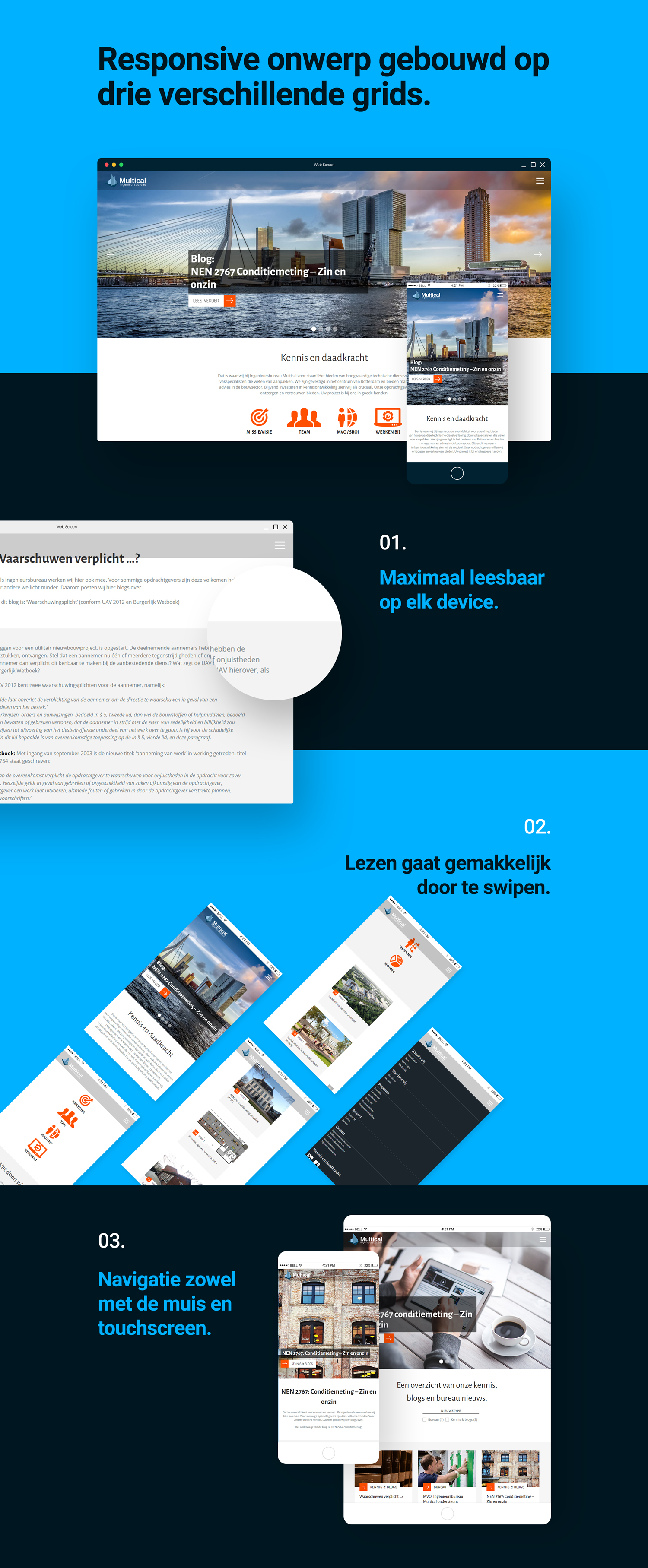 Website design for Multical by Dutch Fellow