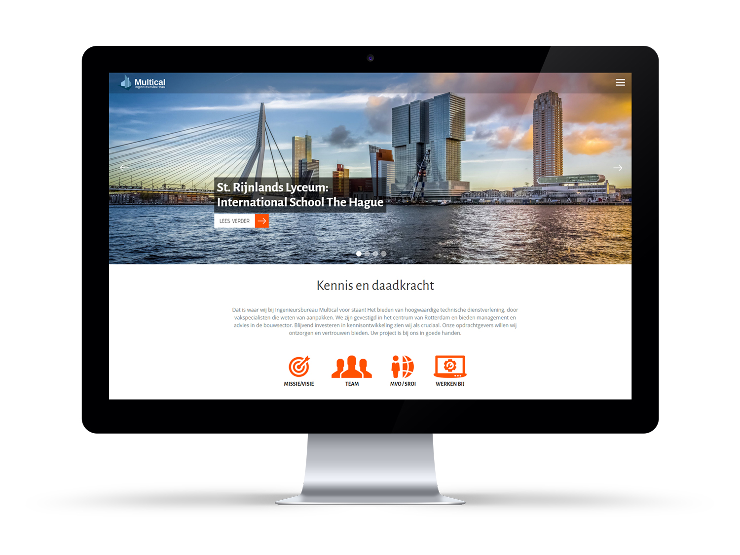 Website design for Multical by Dutch Fellow